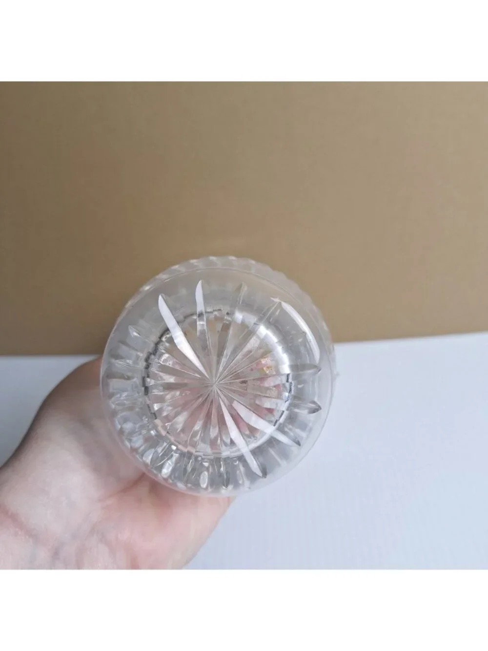 VINTAGE BELFOR HAND-CUT LEAD CRYSTAL VASE PINWHEEL AND STARBURST CZECHOSLOVAKIA